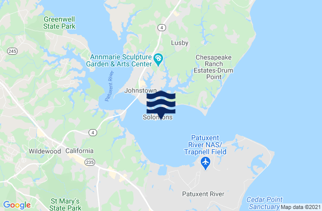 Solomons Island, United Statesの潮見表地図