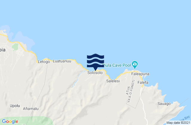 Solosolo, Samoaの潮見表地図