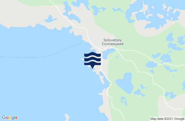 Solovets Roads Solovetski Island, Russiaの潮見表地図