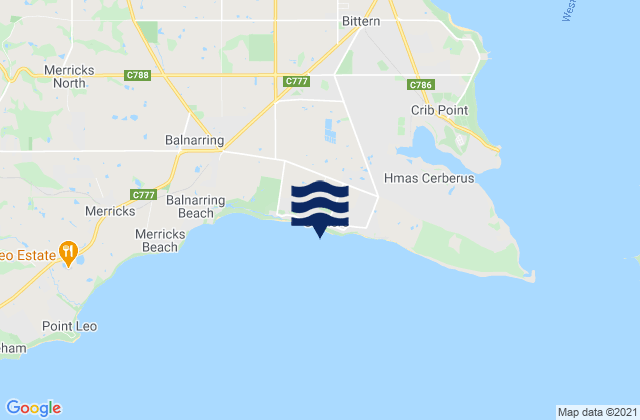 Somers Beach, Australiaの潮見表地図