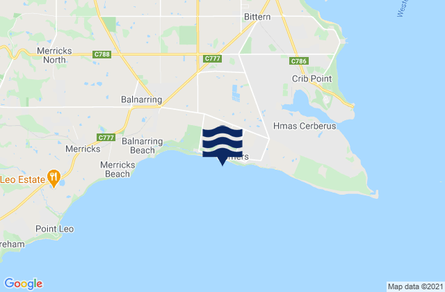 Somers, Australiaの潮見表地図