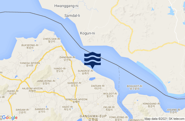 Songhae, South Koreaの潮見表地図