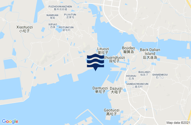 Songmudao Gang, Chinaの潮見表地図