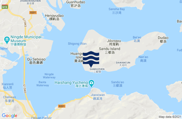 Songqi, Chinaの潮見表地図