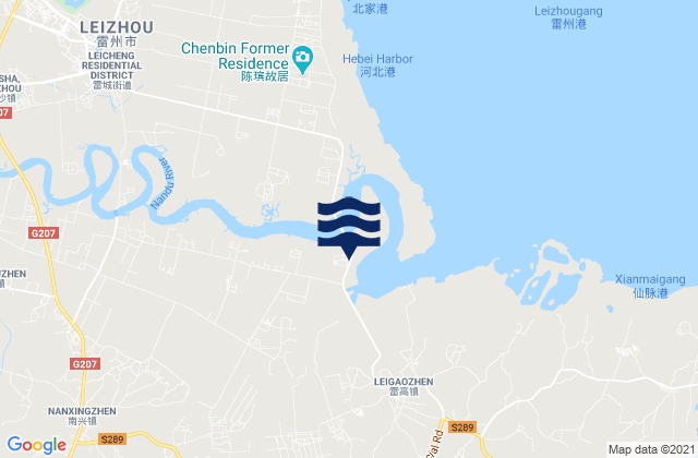 Songzhu, Chinaの潮見表地図