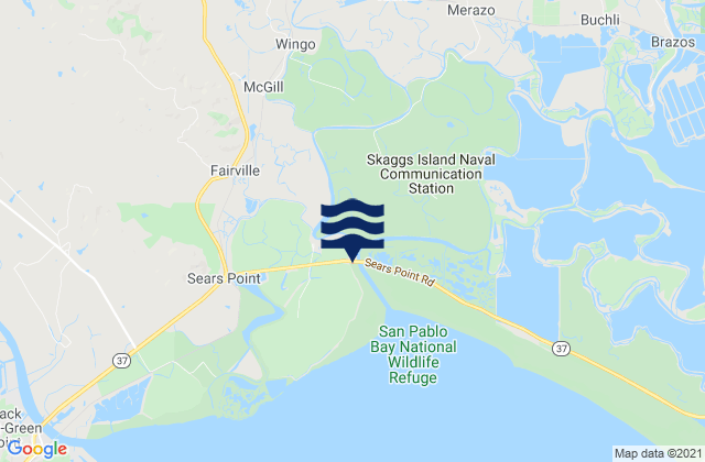 Sonoma, United Statesの潮見表地図