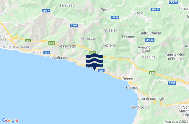 Sori, Italyの潮見表地図