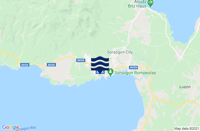 Sorsogon, Philippinesの潮見表地図