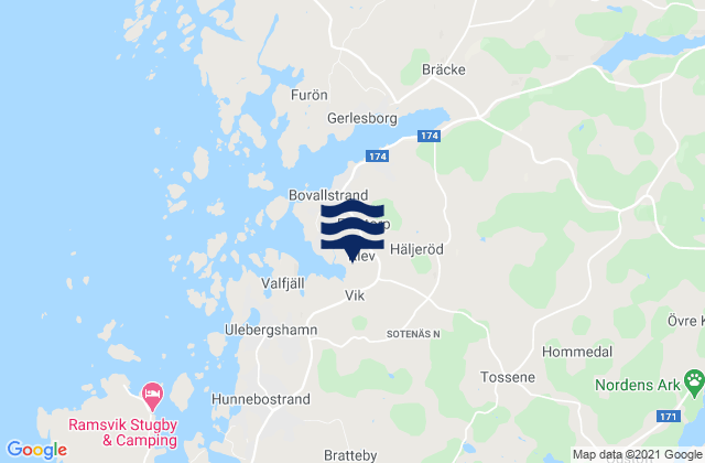 Sotenäs Kommun, Swedenの潮見表地図