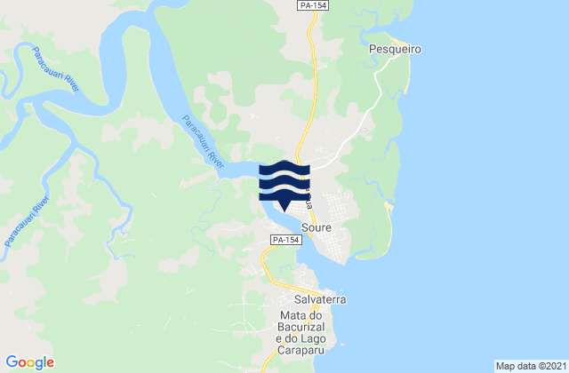 Soure, Brazilの潮見表地図