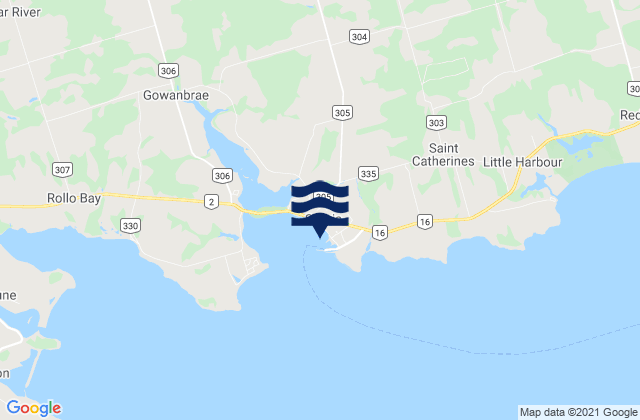Souris, Canadaの潮見表地図