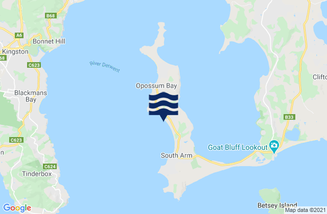 South Arm Beach, Australiaの潮見表地図