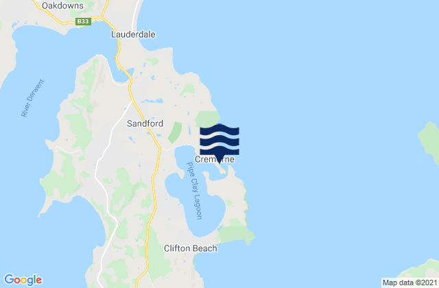 South Arm Peninsula, Australiaの潮見表地図