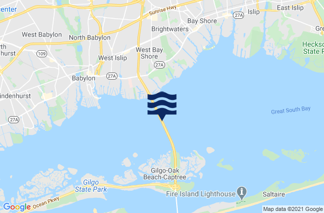 South Bay entrance, United Statesの潮見表地図
