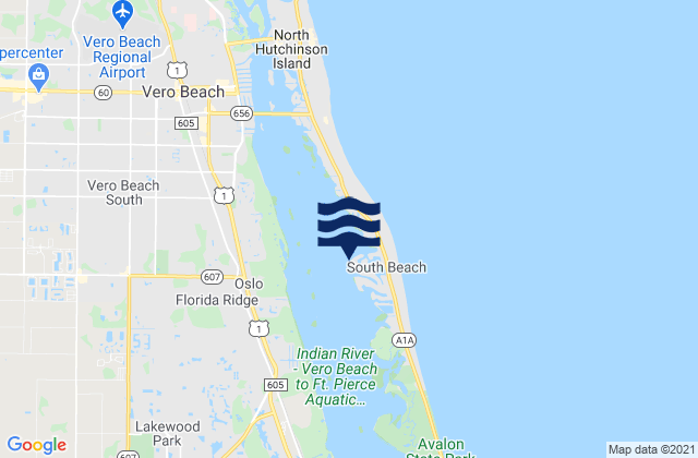 South Beach, United Statesの潮見表地図