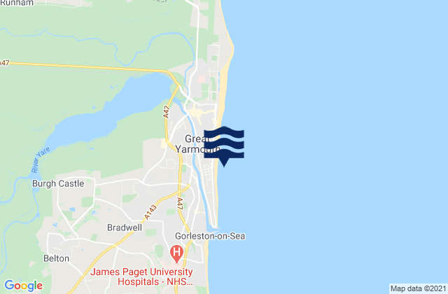 South Beach, United Kingdomの潮見表地図