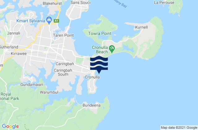 South Cronulla Beach, Australiaの潮見表地図