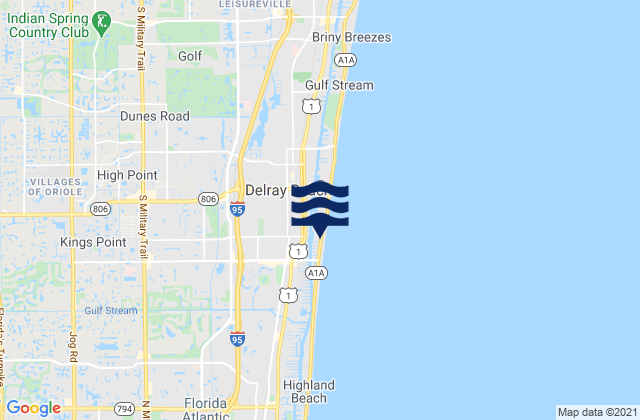 South Delray Beach, United Statesの潮見表地図