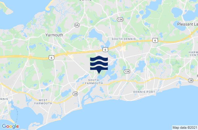 South Dennis, United Statesの潮見表地図