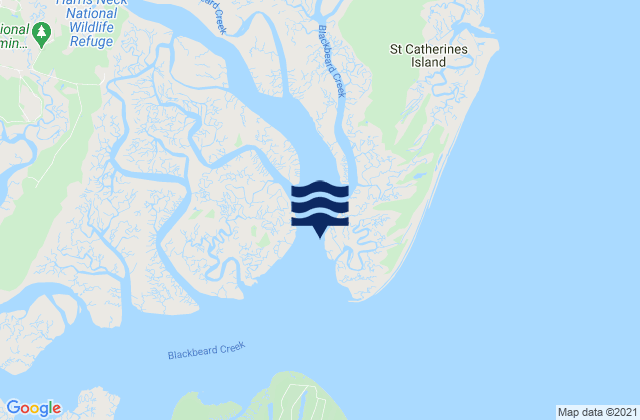 South Newport River (daymark 135), United Statesの潮見表地図