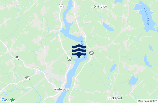 South Orrington, Penobscot River, United Statesの潮見表地図