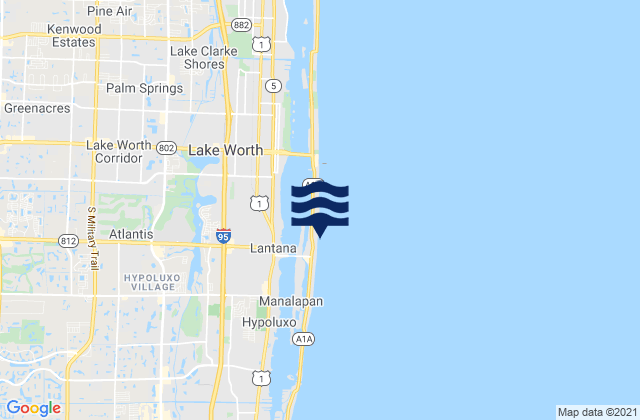 South Palm Beach, United Statesの潮見表地図