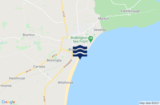 South Sands Beach, United Kingdomの潮見表地図