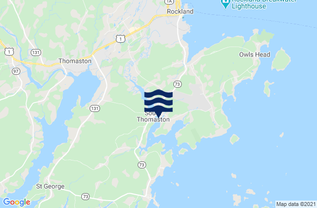 South Thomaston, United Statesの潮見表地図