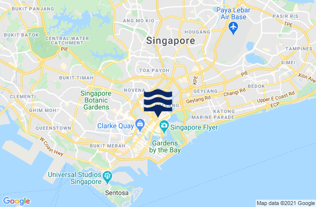 South West Community Development Council, Singaporeの潮見表地図