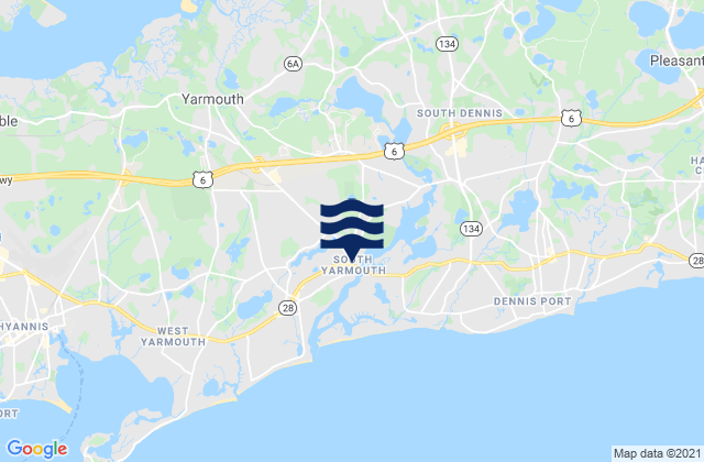 South Yarmouth, United Statesの潮見表地図