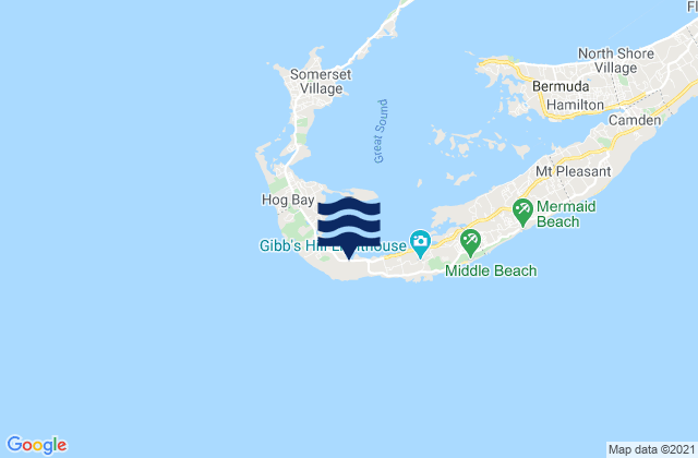 Southampton Parish, Bermudaの潮見表地図