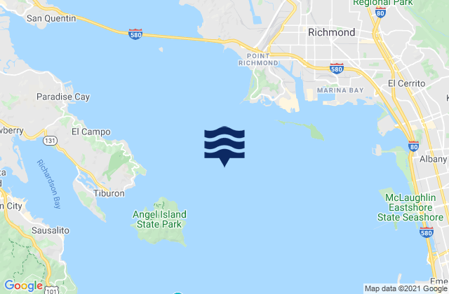 Southampton Shoal Light .2 mi E, United Statesの潮見表地図