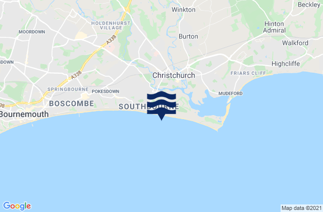 Southbourne, United Kingdomの潮見表地図
