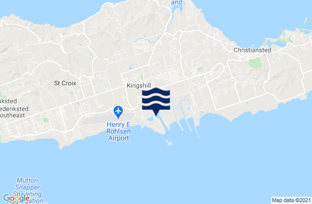 Southcentral, U.S. Virgin Islandsの潮見表地図