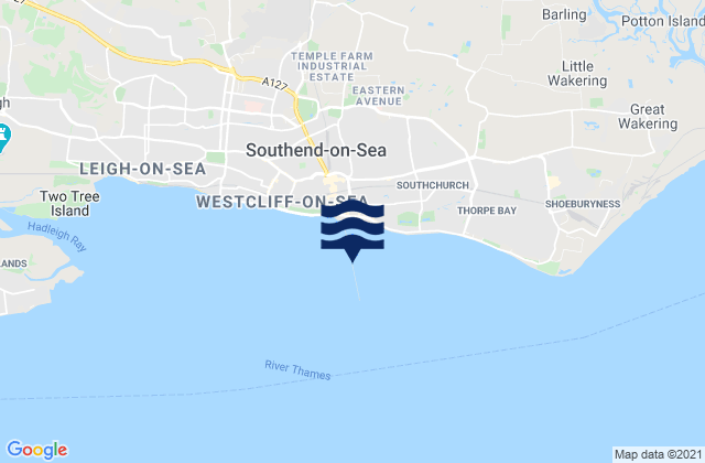 Southend Pier, United Kingdomの潮見表地図