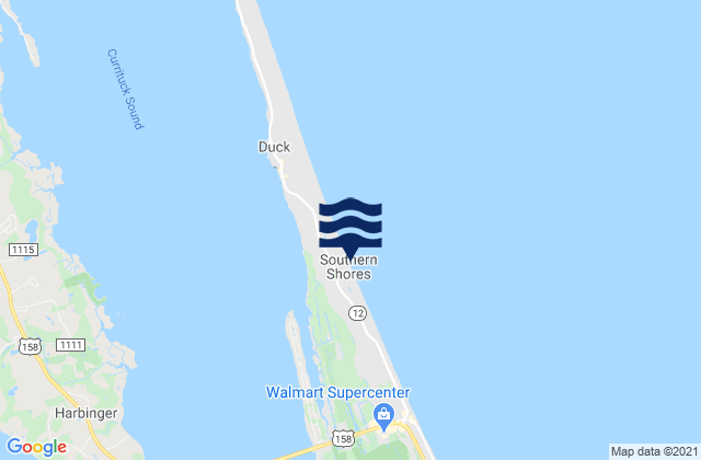 Southern Shores, United Statesの潮見表地図