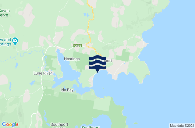 Southport Jetty, Australiaの潮見表地図