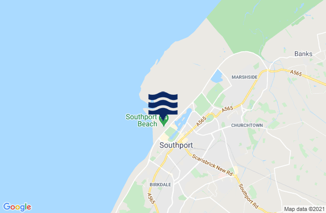 Southport, United Kingdomの潮見表地図