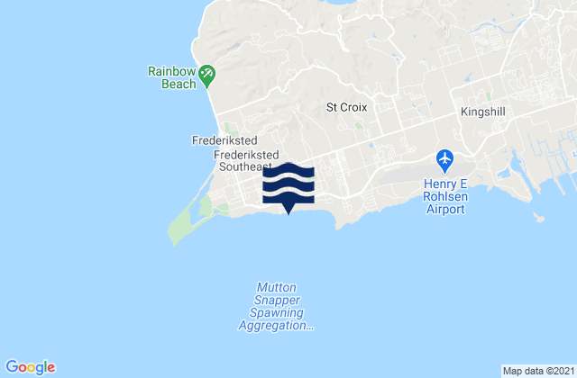 Southwest, U.S. Virgin Islandsの潮見表地図