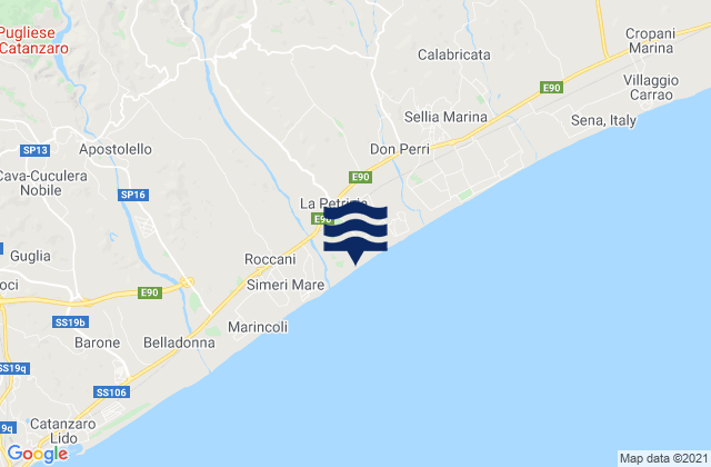 Soveria Simeri, Italyの潮見表地図