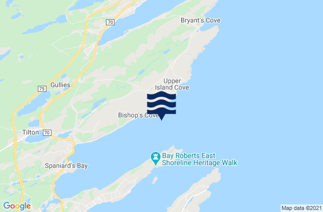 Spaniard's Bay, Canadaの潮見表地図