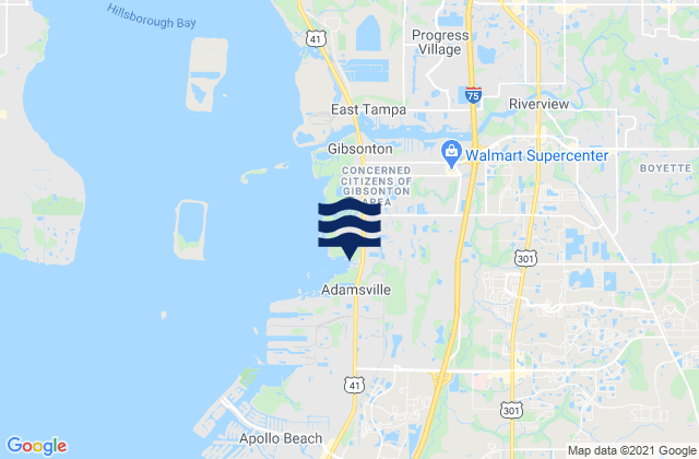 Spessard Holland, United Statesの潮見表地図