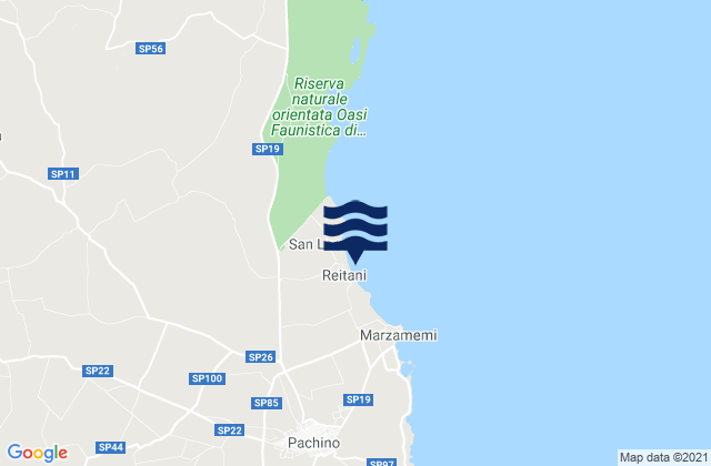 Spiaggia Reitani, Italyの潮見表地図