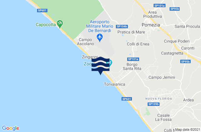 Spiaggia Torvaianica, Italyの潮見表地図