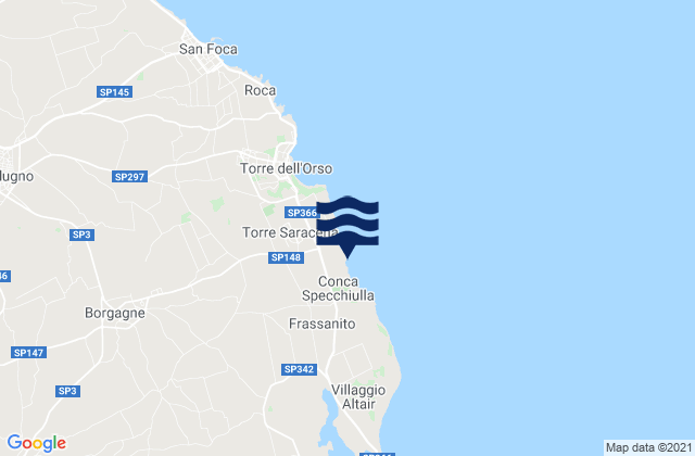 Spiaggia della Punticeddha, Italyの潮見表地図