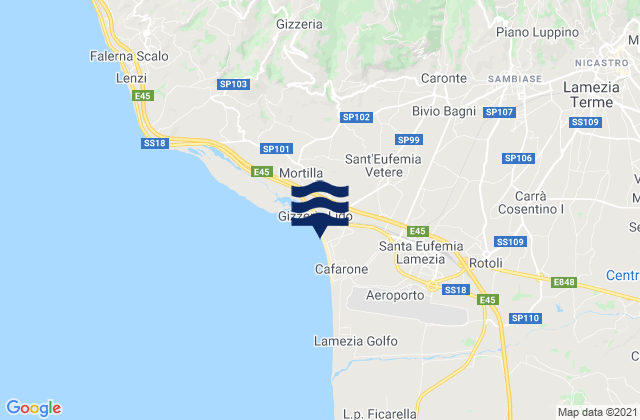 Spiaggia di Marinella, Italyの潮見表地図