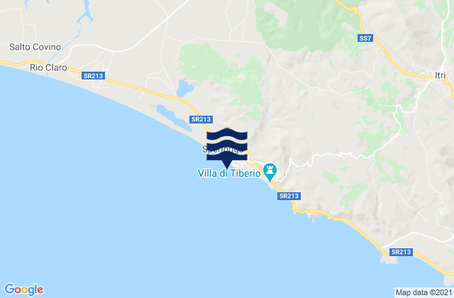 Spiaggia di Sperlonga, Italyの潮見表地図