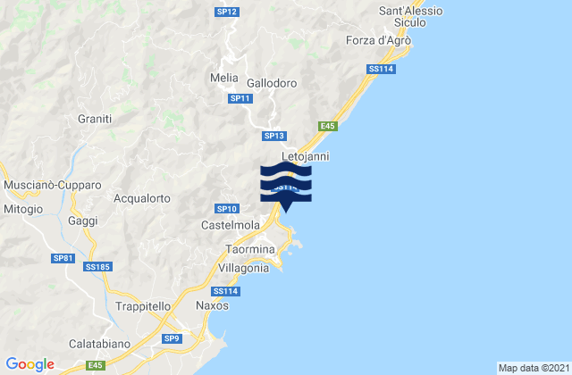 Spiaggia di Spisone, Italyの潮見表地図