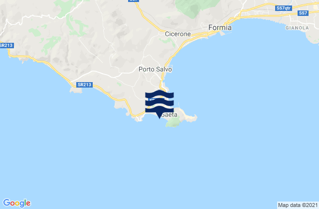 Spiaggia di Sèrapo, Italyの潮見表地図