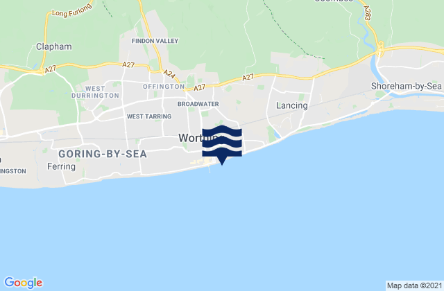 Splash Point Beach, United Kingdomの潮見表地図